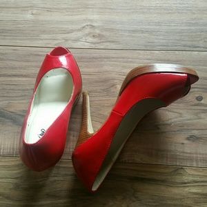 Mossimo Supply Co. Shoes - Mossimo Red patent peep toe pumps Mossimo Supply Co. Shoes - Mossimo Red patent peep toe pumps